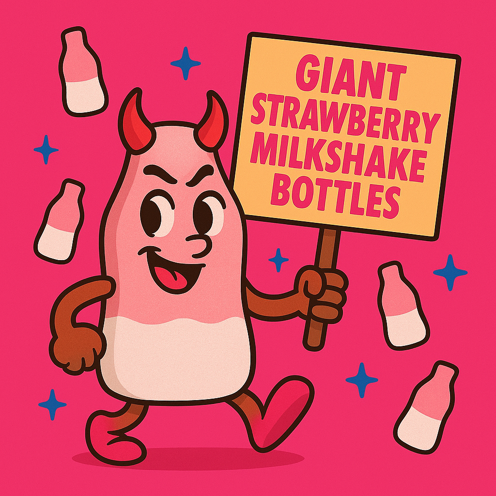 Giant Strawberry Milkshake Bottles